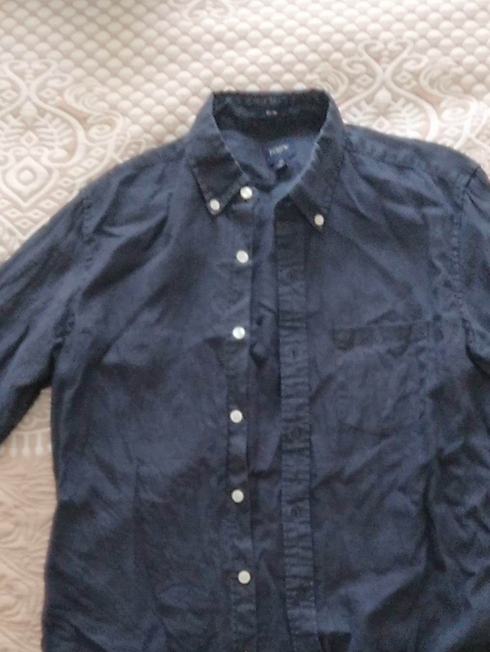 J. Crew Navy Button-Down Oxford Shirt